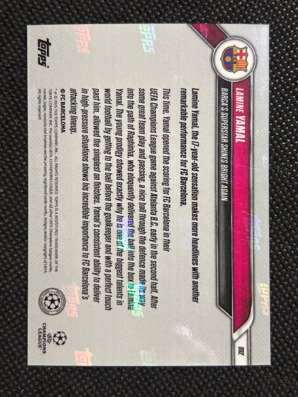 LAMINE YAMAL RC ROOKIE 2025 Topps Now #92 - FIFA SPAIN - BARCELONA FC SPAIN - Picture 2 of 2
